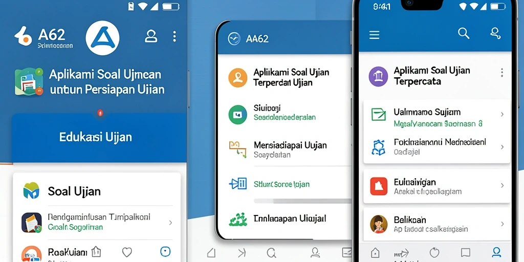 Antarmuka pengguna aplikasi AA62 yang intuitif dan menarik.