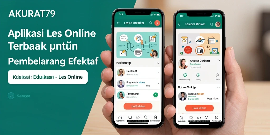 Antarmuka aplikasi Les Online AKURAT79 yang interaktif dan mudah digunakan.