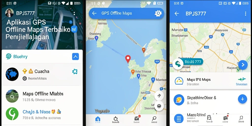 Tampilan antarmuka BPJS777 yang sederhana dan intuitif untuk GPS Offline Maps.