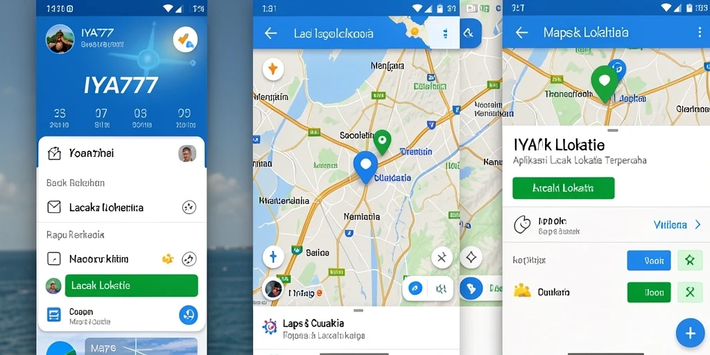 Tampilan antarmuka IYA777 saat melacak lokasi pengguna.