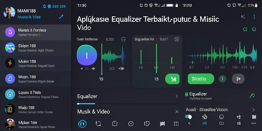 Antarmuka MAMI188 menampilkan berbagai pengaturan Equalizer yang menarik.
