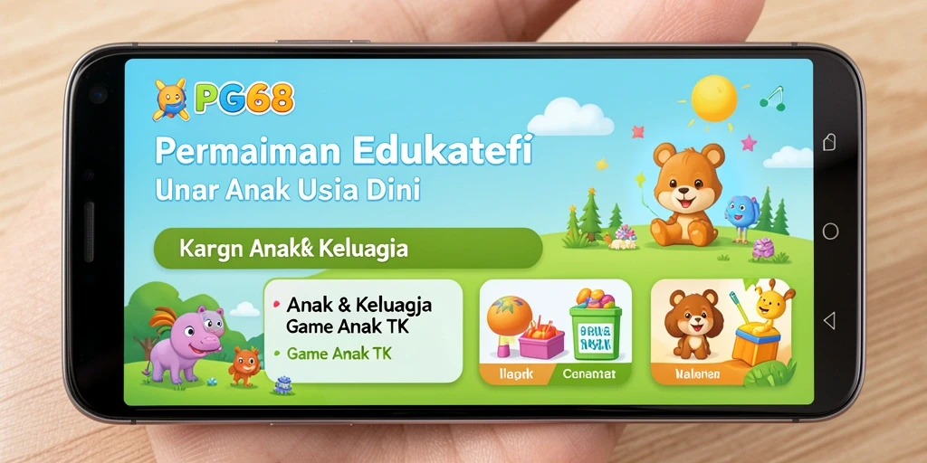 Tampilan antarmuka menarik dari PGG68 untuk anak-anak.
