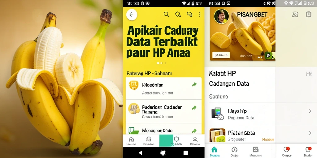 Tampilan antarmuka PISANGBET yang ramah pengguna untuk cadangan data.