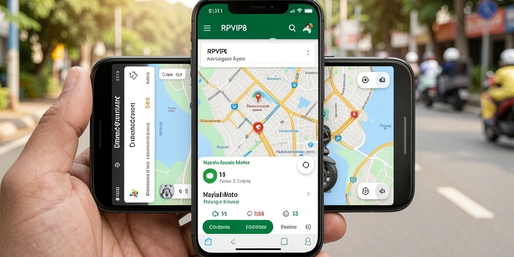 Tampilan antarmuka RPVIP8 yang mudah digunakan untuk navigasi motor.