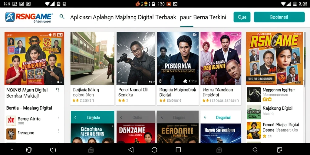 Antarmuka aplikasi RSNGAME yang menarik dan mudah digunakan.