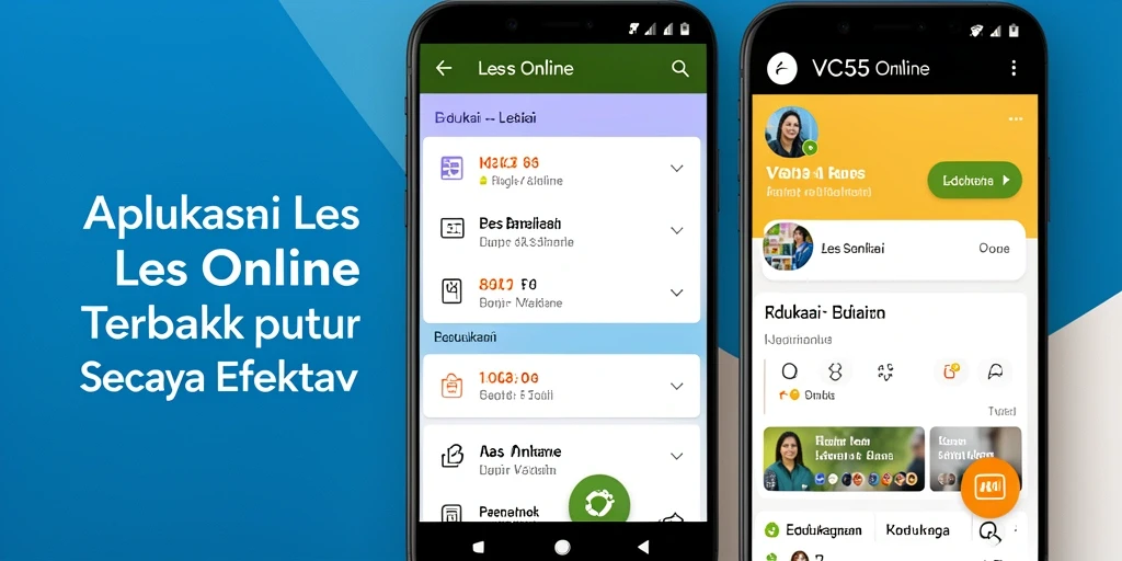 Tampilan antarmuka VC55 yang menarik untuk Les Online.
